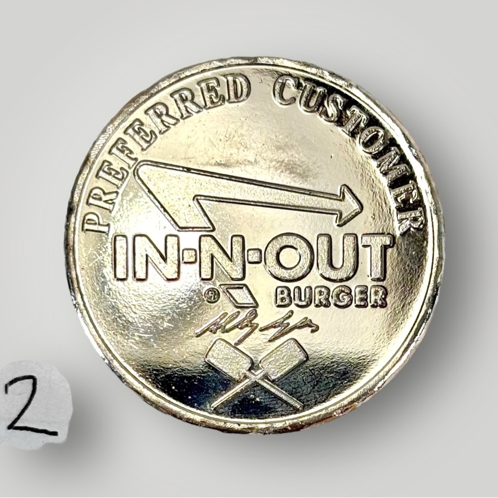 IN-N-OUT Burger 1997 Preferred Customer “Free Burger” Commemorative Coin